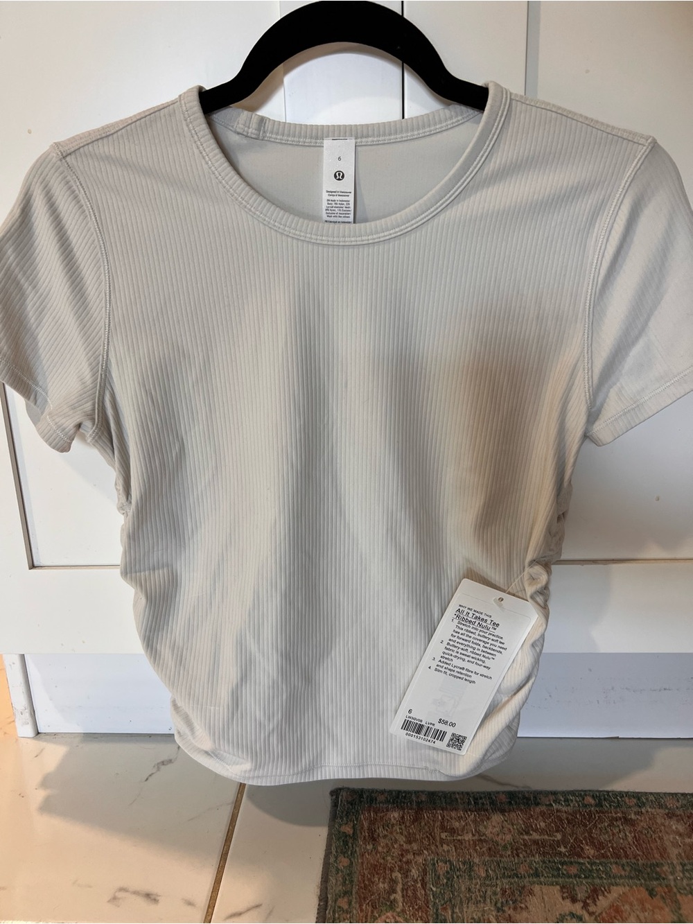 lululemon athletica Short Sleeve Ribbed Tee - Light Gray